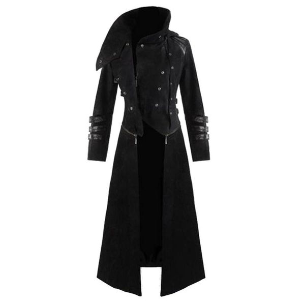 men's wool & blends fashion men tailcoats gothic hooded trench party costume tailcoat long sleeve jacket casual mens blouse top, Black
men's wool & blends fashion men tailcoats gothic hooded trench party costume tailcoat long sleeve jacket casual mens blouse top, Black