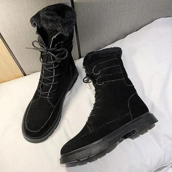 winter boots for women suede female boots warm plush snow woman lace-up mid-calf rubber soft shoes for woman #kr4s 
winter boots for women suede female boots warm plush snow woman lace-up mid-calf rubber soft shoes for woman #kr4s