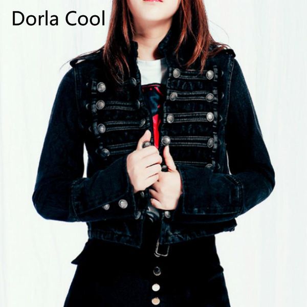 vintage women's jackets double breasted coats autumn spring street wear lady slim short jacket button cool clothes, Black;brown
vintage women's jackets double breasted coats autumn spring street wear lady slim short jacket button cool clothes, Black;brown