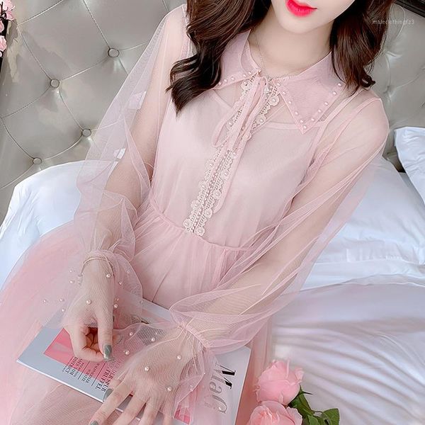 casual dresses women ruffle party dress 2021 spring midi bell sleeve long mesh transparent two-piece set 755d1, Black;gray
casual dresses women ruffle party dress 2021 spring midi bell sleeve long mesh transparent two-piece set 755d1, Black;gray