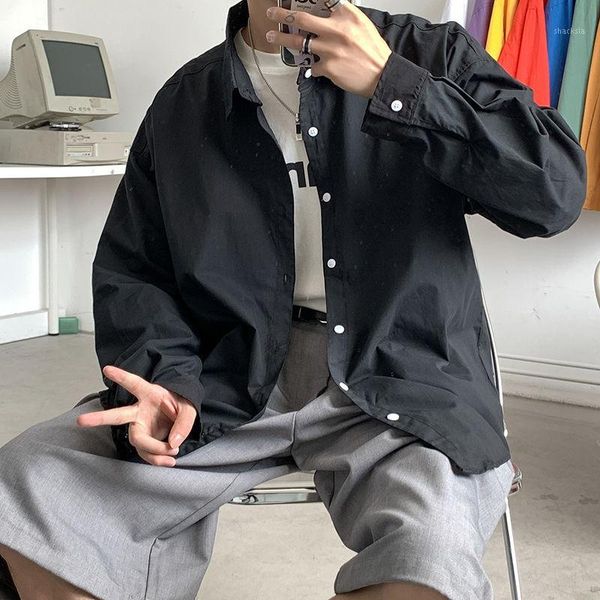 2020 spring and autumn new youth popular korean men's loose solid color simple basic long sleeve shirt fashion casual, White;black
2020 spring and autumn new youth popular korean men's loose solid color simple basic long sleeve shirt fashion casual, White;black
