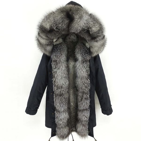 lavelache new winter real fox fur coat long parka men real rabbit fur liner natural fur collar hooded thick warm male jacket 201204, Black
lavelache new winter real fox fur coat long parka men real rabbit fur liner natural fur collar hooded thick warm male jacket 201204, Black