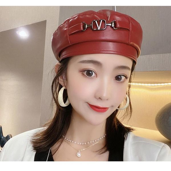berets spring and autumn women's hats korean fashion leather buds caps painter trendy top, Blue;gray
berets spring and autumn women's hats korean fashion leather buds caps painter trendy top, Blue;gray