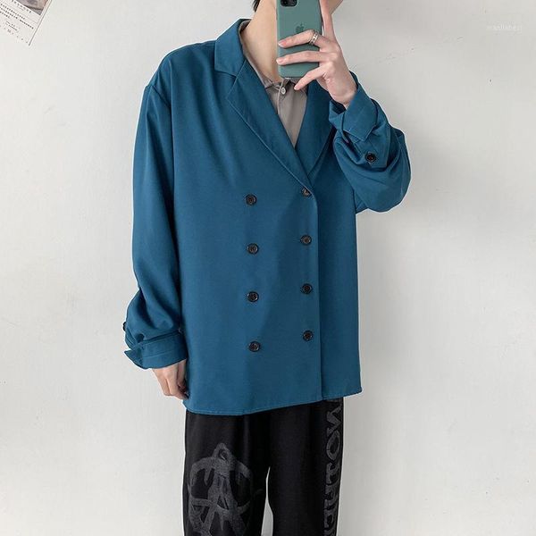 spring dress shirt men's fashion solid color double-breasted casual shirt men streetwear loose korean long sleeve s-2xl1, White;black
spring dress shirt men's fashion solid color double-breasted casual shirt men streetwear loose korean long sleeve s-2xl1, White;black