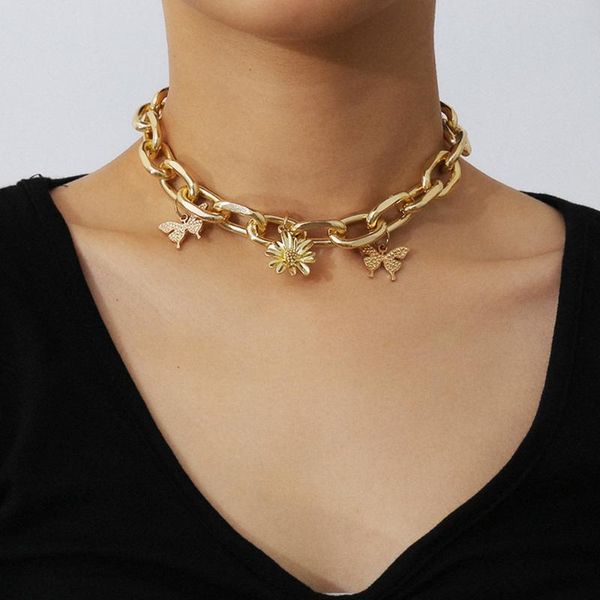 chokers diezi goth chunky thick chain necklaces steampunk men choker women butterfly flower necklace gift jewelry fashion, Golden;silver
chokers diezi goth chunky thick chain necklaces steampunk men choker women butterfly flower necklace gift jewelry fashion, Golden;silver