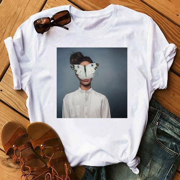 fashion short sleeve women tshirt butterfly naked lady harajuku aesthetics tees casual o neck tshirt female tshirt tee shirt, White
fashion short sleeve women tshirt butterfly naked lady harajuku aesthetics tees casual o neck tshirt female tshirt tee shirt, White