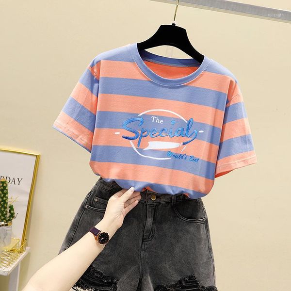 korean kawaii stripped t shirt cotton fashion cloth for women summer tees embroidery 90's girls tshirt harajuku streetwear1, White
korean kawaii stripped t shirt cotton fashion cloth for women summer tees embroidery 90's girls tshirt harajuku streetwear1, White