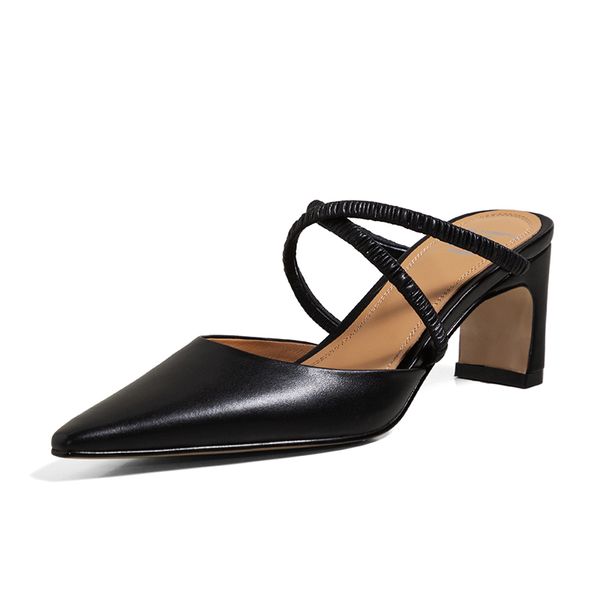 women's fashionable 2021 shoes mules summer slippers new genuine covered toe slip in ladies heels plus size 41 rocx, Black
women's fashionable 2021 shoes mules summer slippers new genuine covered toe slip in ladies heels plus size 41 rocx, Black