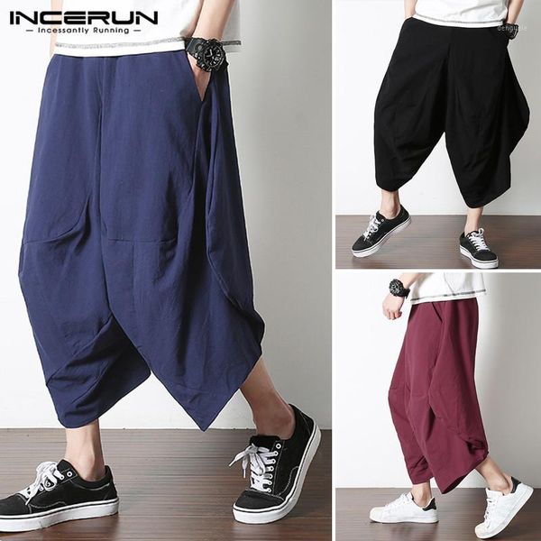 vintage men harem pants elastic waist 2020 streetwear joggers baggy cotton linen trousers solid calf length pants s-5xl incerun1, Black
vintage men harem pants elastic waist 2020 streetwear joggers baggy cotton linen trousers solid calf length pants s-5xl incerun1, Black