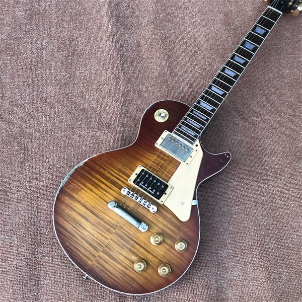 one piece neck one piece body electric guitar in sunburst ,upgrade tune-o-matic bridge guitar tiger flame guitar smoke colour
one piece neck one piece body electric guitar in sunburst ,upgrade tune-o-matic bridge guitar tiger flame guitar smoke colour