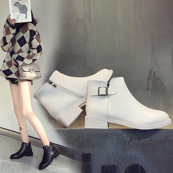 short boots female british students versatile chunky-heel round side zipper fashionmartin boots who lady shoes -40, Black
short boots female british students versatile chunky-heel round side zipper fashionmartin boots who lady shoes -40, Black