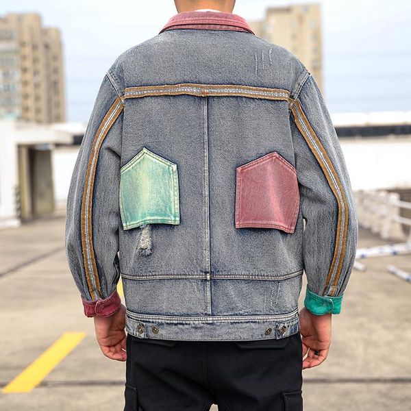 autumn and winter jacket men thick large size loose 5xl casual denim jacket mens fashion stitching retro wind jeans1, Black;brown
autumn and winter jacket men thick large size loose 5xl casual denim jacket mens fashion stitching retro wind jeans1, Black;brown