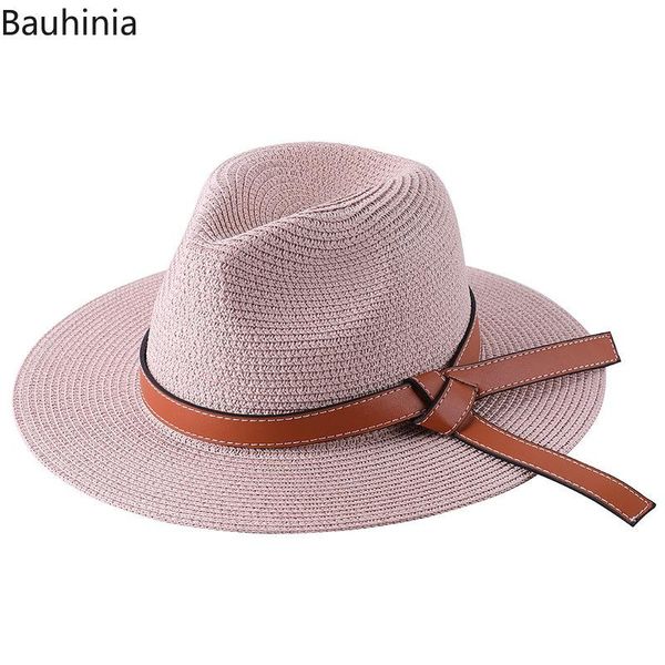 bauhinia brand women classic flat brim belt straw cap pink sun hat simple summer beach hat female casual panama lady fedora, Blue;gray
bauhinia brand women classic flat brim belt straw cap pink sun hat simple summer beach hat female casual panama lady fedora, Blue;gray