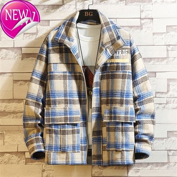 casual england style new 2020 spring autumn cargo plaid jacket men's brand clothes plus oversize m-5xl jk135, Black
casual england style new 2020 spring autumn cargo plaid jacket men's brand clothes plus oversize m-5xl jk135, Black
