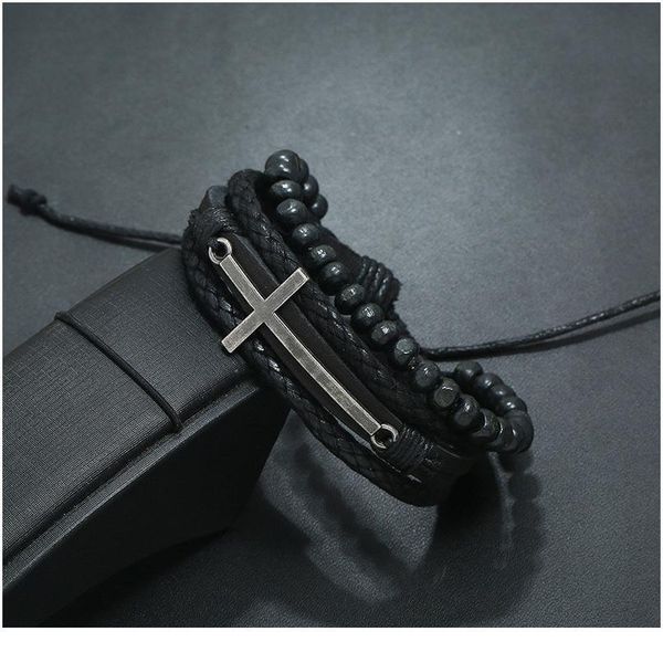 eif dock vintage handmade diy braided leather bracelet alloy cross leather adjustable wooden beads men's hand strap qylott
eif dock vintage handmade diy braided leather bracelet alloy cross leather adjustable wooden beads men's hand strap qylott