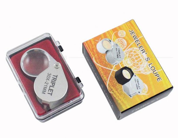 mini 30,20,10x21mm loupes jewelry diamond magnifiers magnifying glass ingenious portable loupe magnifier silver color with retail box 2021
mini 30,20,10x21mm loupes jewelry diamond magnifiers magnifying glass ingenious portable loupe magnifier silver color with retail box 2021