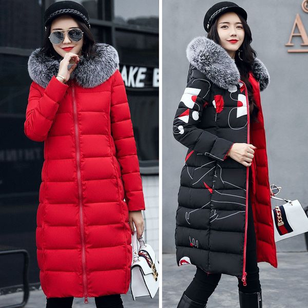 2021 newwomen winter jacket big fur collar hooded warm thicken female coat long both two sides can be wear cu4n, Black
2021 newwomen winter jacket big fur collar hooded warm thicken female coat long both two sides can be wear cu4n, Black
