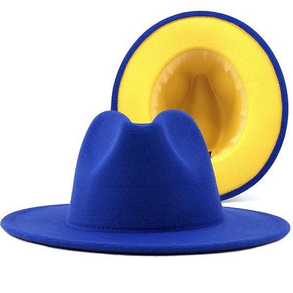 wide brim hats fashion quality fedora hat blue and yelllow women lmitation wool felt panama fedoras chapeau sombrero 60cm, Blue;gray
wide brim hats fashion quality fedora hat blue and yelllow women lmitation wool felt panama fedoras chapeau sombrero 60cm, Blue;gray