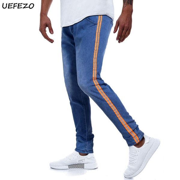 men's jeans uefezo skinny men 2021 autumn hip hop stripe elastic slim fit denim pants male stretchy pencil bottoms, Blue
men's jeans uefezo skinny men 2021 autumn hip hop stripe elastic slim fit denim pants male stretchy pencil bottoms, Blue
