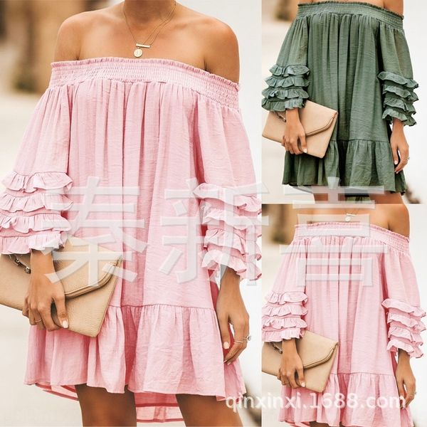 i1hjr 2019 spring and summer solid color dollshoulder shirt dressdoll 2019 spring and shirt solid color dress dressoff-shoulder summer s, Black;gray
i1hjr 2019 spring and summer solid color dollshoulder shirt dressdoll 2019 spring and shirt solid color dress dressoff-shoulder summer s, Black;gray