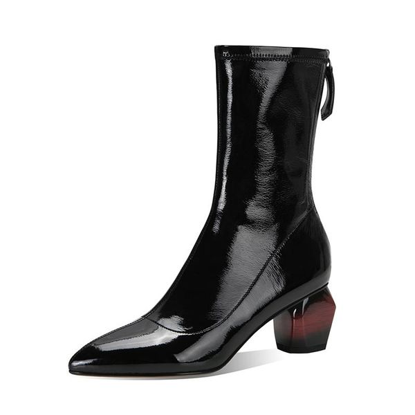 elegant autumn and winter shoes for women patent leather high heels ankle boots party working shoes woman, Black
elegant autumn and winter shoes for women patent leather high heels ankle boots party working shoes woman, Black
