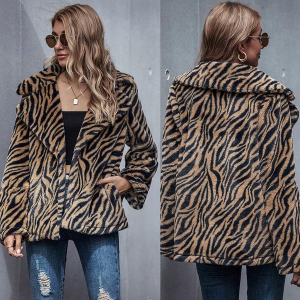 tiger print faux fur coat women autumn winter lapel fur jacket fashion high street ladies casual outwear coats, Black;brown
tiger print faux fur coat women autumn winter lapel fur jacket fashion high street ladies casual outwear coats, Black;brown