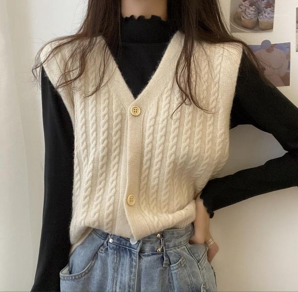women's vests women's knitted cardigan vest sweater cardigans for winter clothes women 2021 sleeveless female roll collar1, Black;white
women's vests women's knitted cardigan vest sweater cardigans for winter clothes women 2021 sleeveless female roll collar1, Black;white