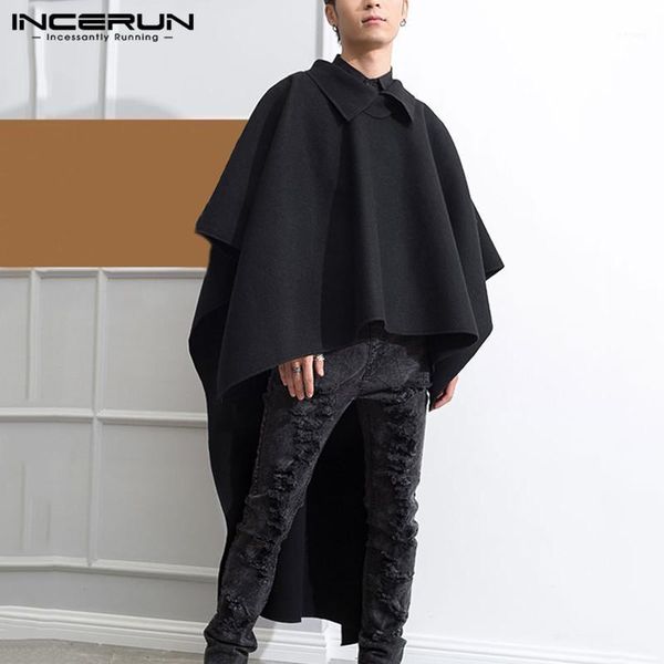 fashion men irregular cloak coats long sleeve lapel poncho personality loose solid 2020 streetwear cape men trench incerun s-5xl1, Tan;black
fashion men irregular cloak coats long sleeve lapel poncho personality loose solid 2020 streetwear cape men trench incerun s-5xl1, Tan;black