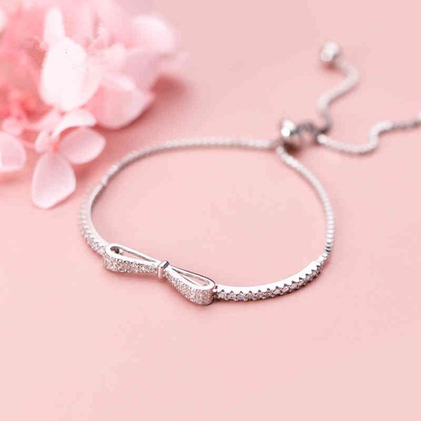 925 sterling silver crystal bowknot charm bracelet & bangle for women wedding party jewelry pulseras mujer sl105, Golden;silver
925 sterling silver crystal bowknot charm bracelet & bangle for women wedding party jewelry pulseras mujer sl105, Golden;silver