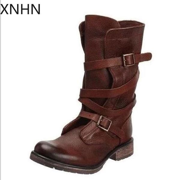 women knee high boots booties low heels pu leather autumn knight matin shoes woman, Black
women knee high boots booties low heels pu leather autumn knight matin shoes woman, Black