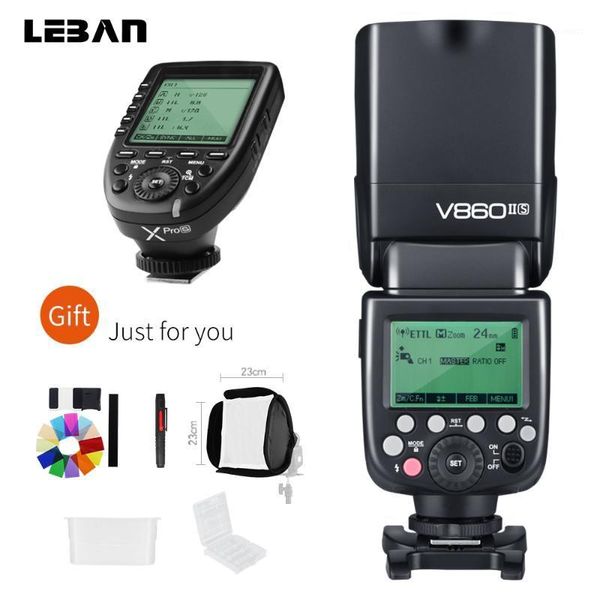 

godox v860ii-s e-ttl hss 1/8000s 2.4g gn60 camera flash speedlite + xpro-s wireless flash trigger transmitter for1