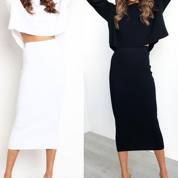 skirts yiciya 2021 womenfashion black white high waist pencil female elastic club wear knitted bodycon long skirt
skirts yiciya 2021 womenfashion black white high waist pencil female elastic club wear knitted bodycon long skirt