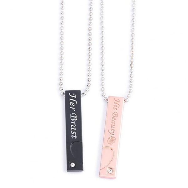 chains 2pcs couple letter necklace his her matching series bar shape pendant jewelry gift, Silver
chains 2pcs couple letter necklace his her matching series bar shape pendant jewelry gift, Silver