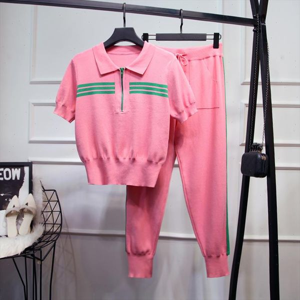 women turn down collar striped shining zipper knit sweater trousers sets knitting short sleeve tracksuits, Gray
women turn down collar striped shining zipper knit sweater trousers sets knitting short sleeve tracksuits, Gray
