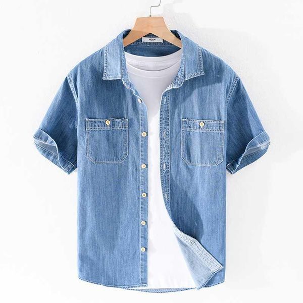 men's casual shirts 2021 summer arrival pure cotton denim shirt men fashion short-sleeved for solid mens camsieta camisa1, White;black
men's casual shirts 2021 summer arrival pure cotton denim shirt men fashion short-sleeved for solid mens camsieta camisa1, White;black