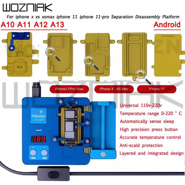 jc iheater phone double layers board pre-heating rework station for 11 11 pro/max x xs max motherboard desoldering repair