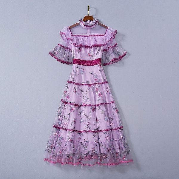 529 2020 summer runway dress a line above knee short sleeve embroidery print empire brand same style flowers runway dress sh, Black;pink
529 2020 summer runway dress a line above knee short sleeve embroidery print empire brand same style flowers runway dress sh, Black;pink