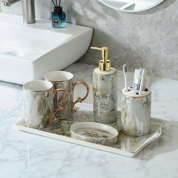 bathroom toiletries five-piece suit brushing, mouthwash cup ceramic marble pattern tray kit home decoration1
bathroom toiletries five-piece suit brushing, mouthwash cup ceramic marble pattern tray kit home decoration1