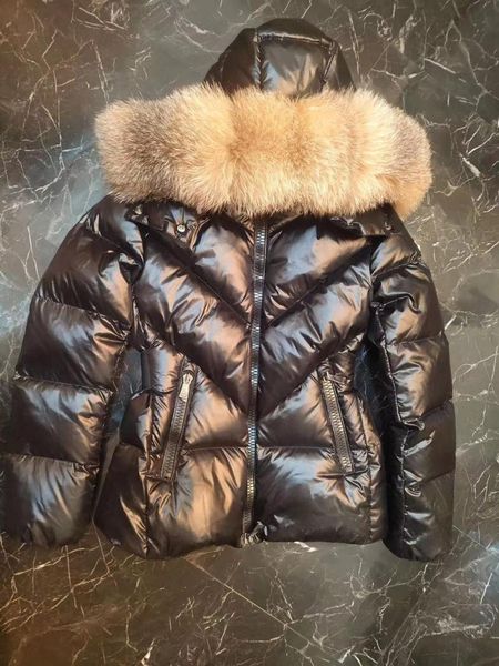 women's down jacket with thick fur collar and white duck down winter coat with thick coat, Black
women's down jacket with thick fur collar and white duck down winter coat with thick coat, Black