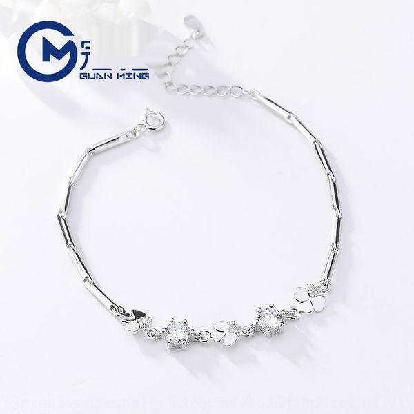 accessoriesfour leaf grass women's 925 sterling silver inlaid zircon bracelet bracelet fashion accessories for students zrbtq, Golden;silver
accessoriesfour leaf grass women's 925 sterling silver inlaid zircon bracelet bracelet fashion accessories for students zrbtq, Golden;silver