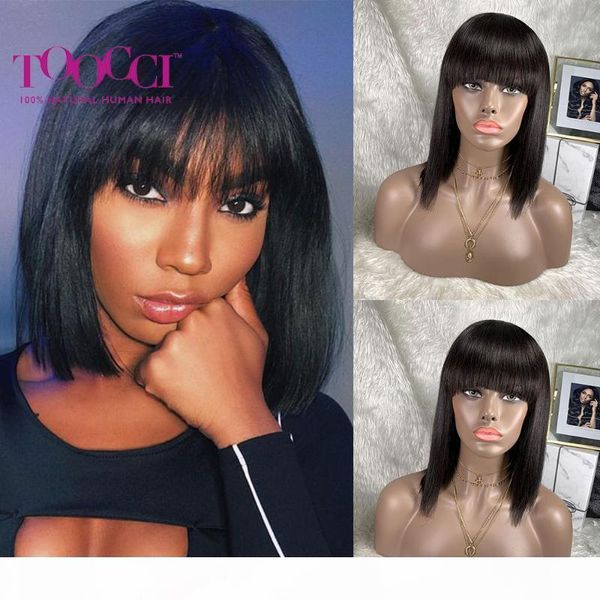 toocci hair straight bob human hair wigs with bang brazilian remy human bob wig with bangs no lace wigs, Black;brown
toocci hair straight bob human hair wigs with bang brazilian remy human bob wig with bangs no lace wigs, Black;brown