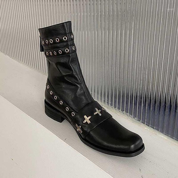 boots botas mujer 2021 winter shoes women's ankle genuine leather metal decoration square head high heels riding femme1, Black
boots botas mujer 2021 winter shoes women's ankle genuine leather metal decoration square head high heels riding femme1, Black