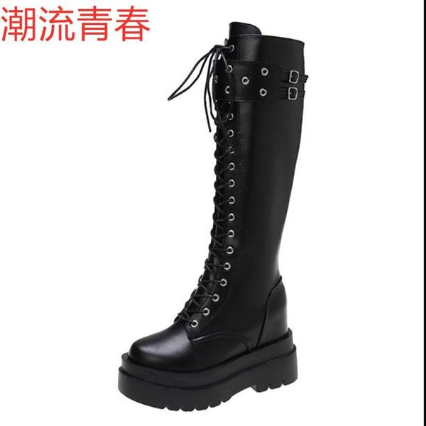 boots women chunky platform high retro punk height increasing long woman lace up autumn winter booties mujer, Black
boots women chunky platform high retro punk height increasing long woman lace up autumn winter booties mujer, Black