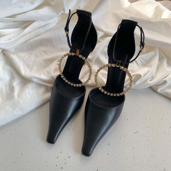 2021 new women sandals pointed toe women shoes rhinestone decor sandals fashion genuine leather buckle strap high heels1, Black
2021 new women sandals pointed toe women shoes rhinestone decor sandals fashion genuine leather buckle strap high heels1, Black