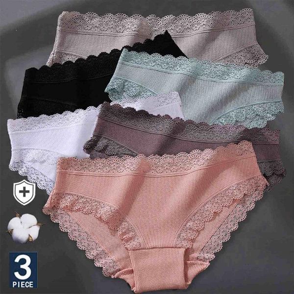 3pcs/set women's cotton panties lace lingerie female soft underwear for girls ladies underpants floral briefs woman's panty, Black;pink
3pcs/set women's cotton panties lace lingerie female soft underwear for girls ladies underpants floral briefs woman's panty, Black;pink