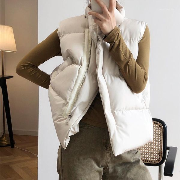 women's vests short women stand trendy female coat wild thick temperament casual loose retro patchwork brief warm sleeveless women1, Black;white
women's vests short women stand trendy female coat wild thick temperament casual loose retro patchwork brief warm sleeveless women1, Black;white