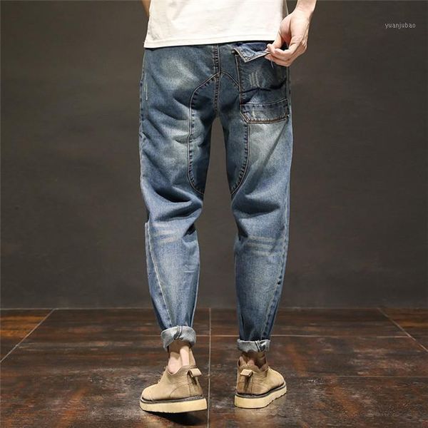 spring and summer europe and the us single jeans men's personality retro middle waist harem pants large size1, Blue
spring and summer europe and the us single jeans men's personality retro middle waist harem pants large size1, Blue