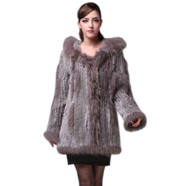 2020 lady knitted real genuine rabbit fur coat/ jacket/ outwear/garment with raccoon collar hood women long with tassels lj201204, Black
2020 lady knitted real genuine rabbit fur coat/ jacket/ outwear/garment with raccoon collar hood women long with tassels lj201204, Black