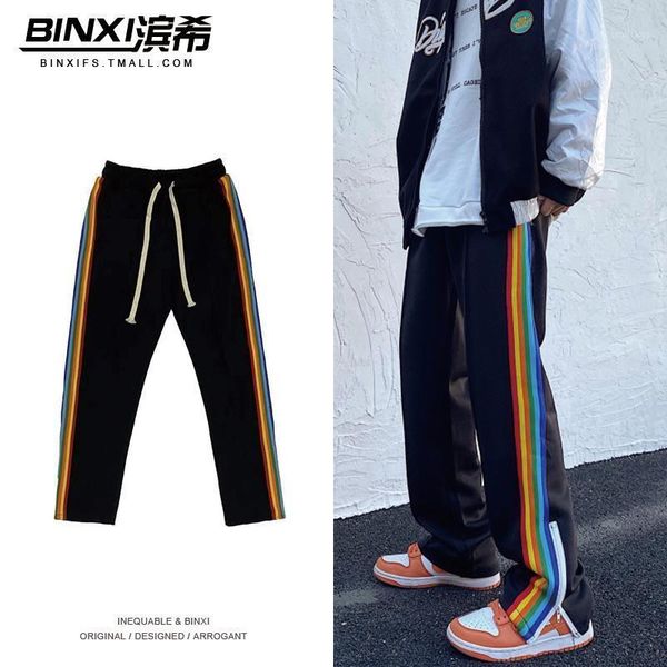 2021 straight wide leg pants men's straight harem pants korean man loose ankle-length spring streetwear woman casual1, Black
2021 straight wide leg pants men's straight harem pants korean man loose ankle-length spring streetwear woman casual1, Black