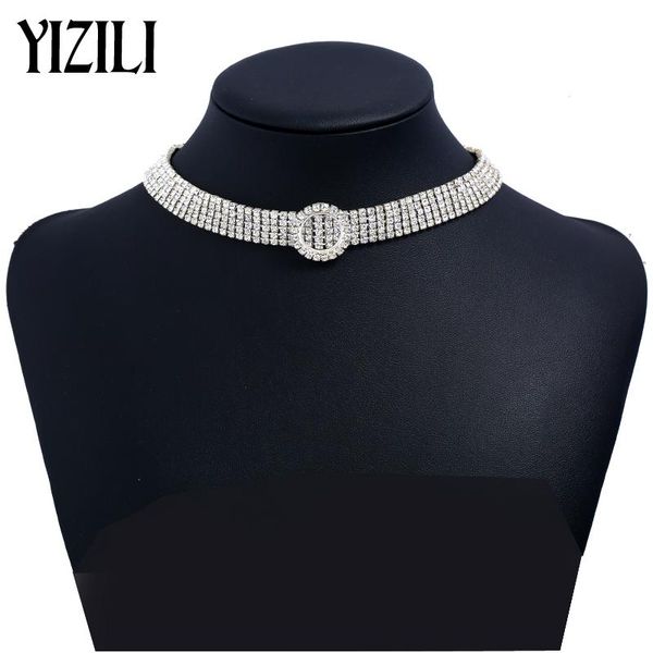 yizili fashione simple rhinestone necklaces collares gold color collar choker necklaces for women jewelry x017, Golden;silver
yizili fashione simple rhinestone necklaces collares gold color collar choker necklaces for women jewelry x017, Golden;silver